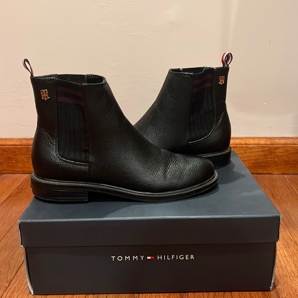 Tommy Hilfiger, low boots, black